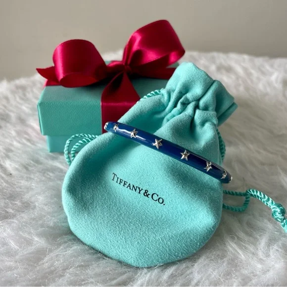 Tiffany and Co. Navy Stars Bangle - Picture 5 of 7